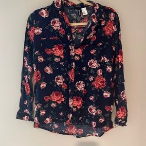 Cute Floral Button Up